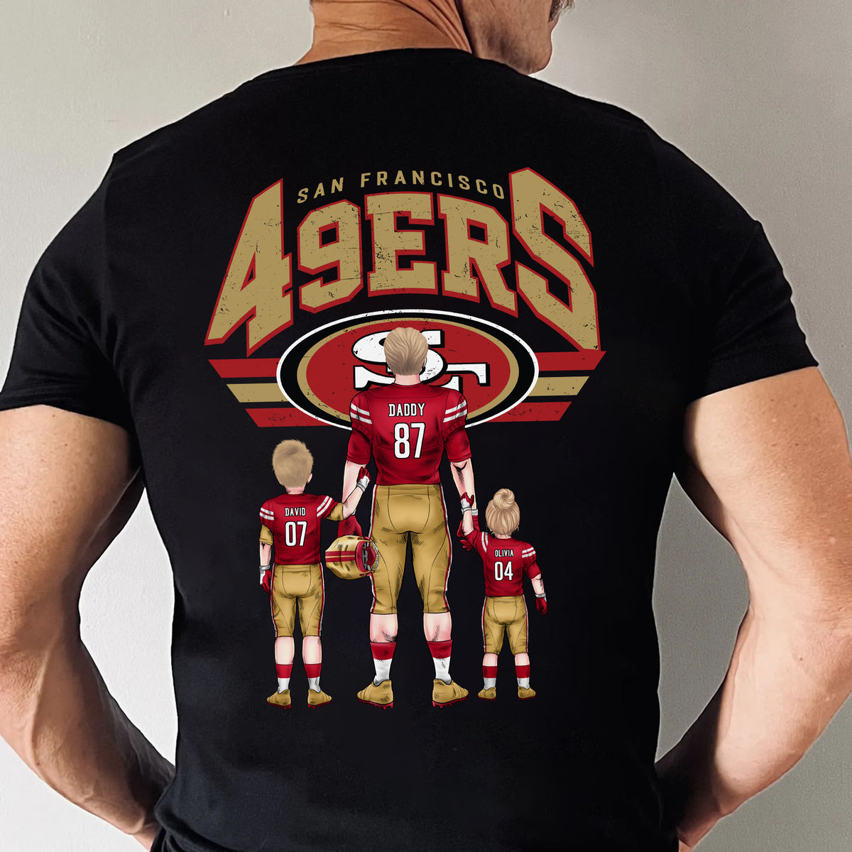 Personalized Tshirt - NFL Team - Best Dad Ever - Personalized Shirt_1