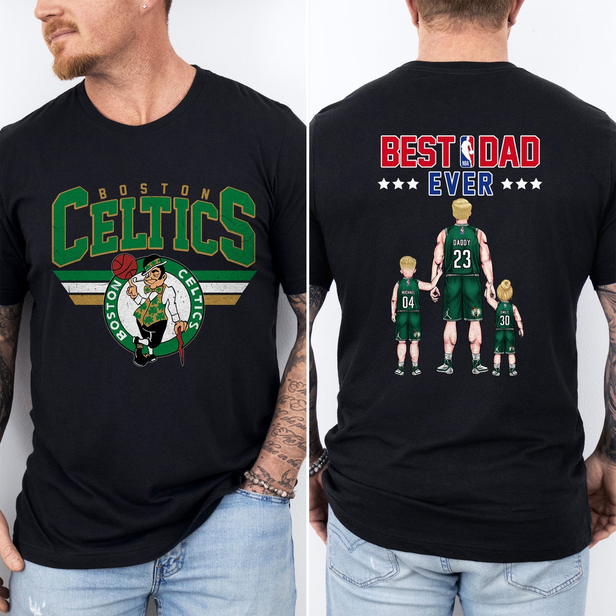 Custom Shirt - Best Dad Ever (F1) - NBA Basketball Team - Father's Day 2024 - CS - Personalized Shirt_2