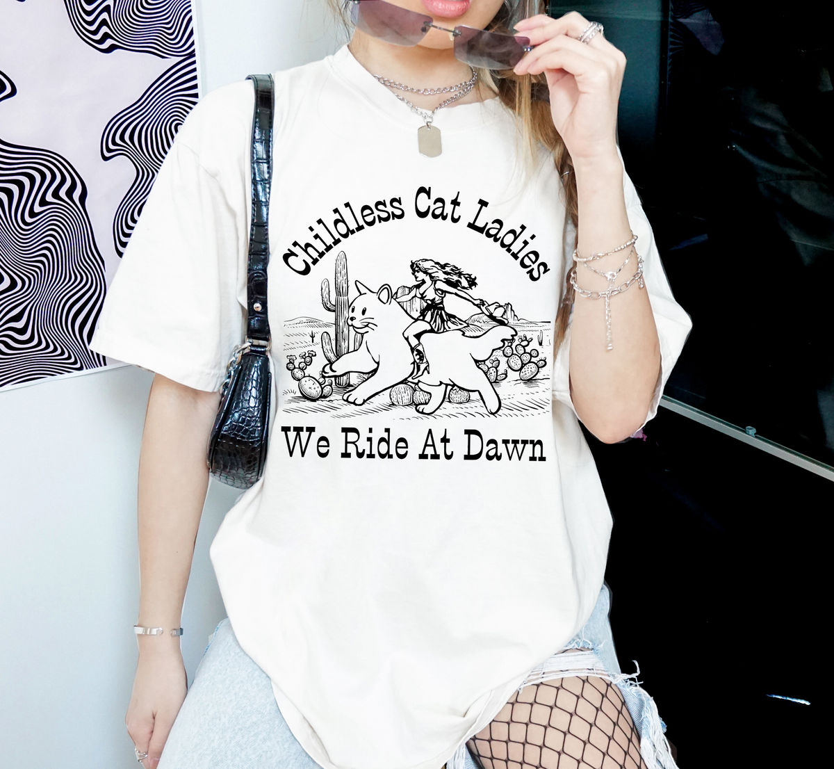 Limited Edition - Childless Cat Ladies, We Ride At Dawn - Shirt