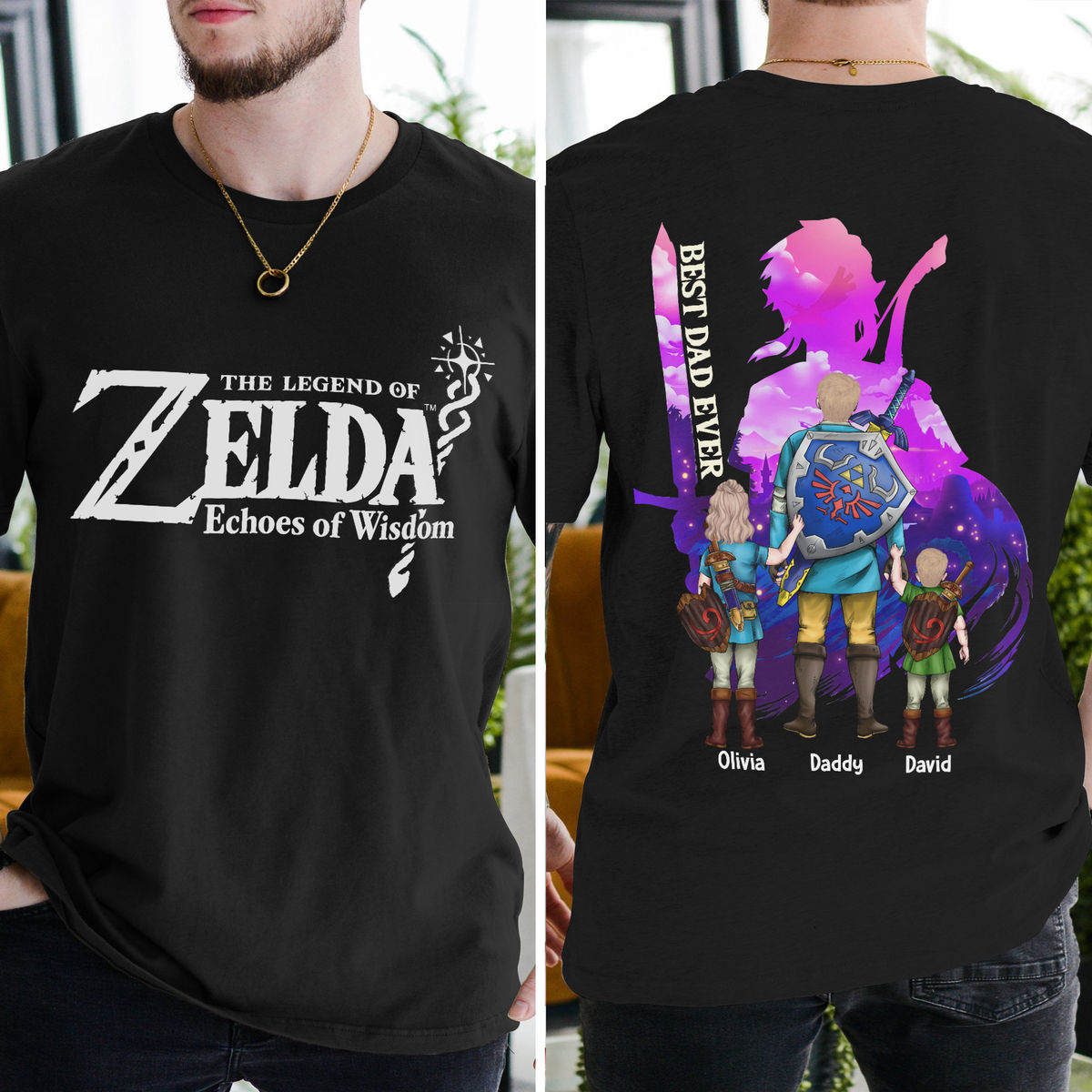 Personalized Tshirt - Best Dad Ever - The Legend of Zelda: Echoes of Wisdom - Personalized Shirt