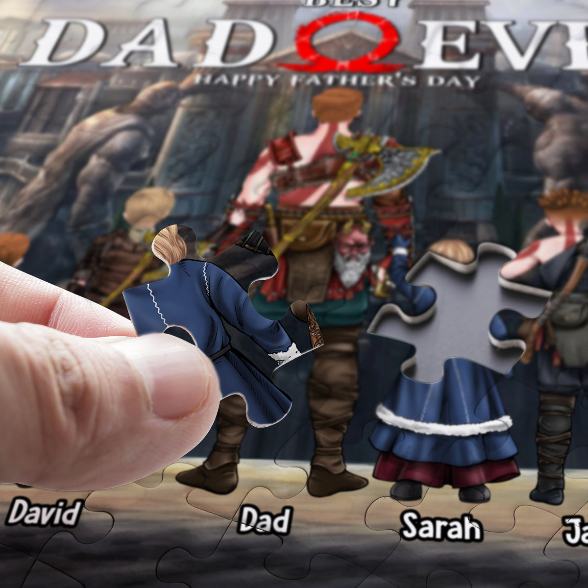 God Of War - Best Dad Ever - Happy Father's Day - Limited Edition 2025 (59630) - Personalized Puzzle_3