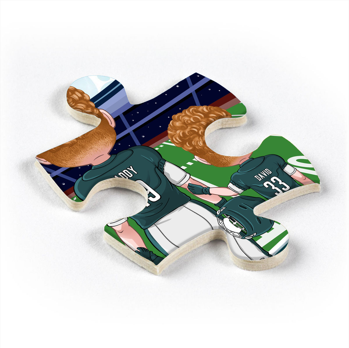 Jigsaw Puzzle Personalized - Best Dad Ever - NFL Team - Happy Father's Day (59653) - Personalized Puzzle_2