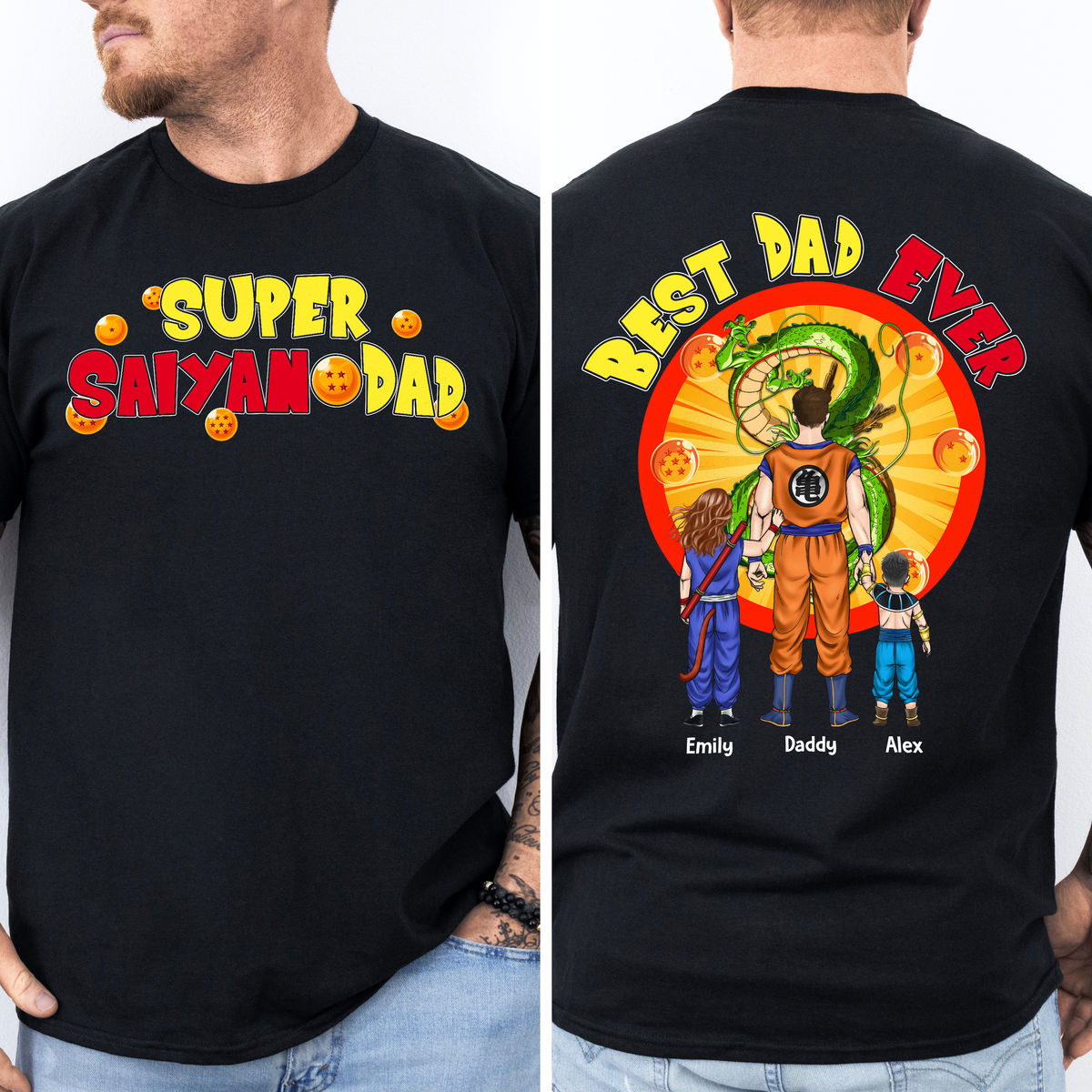 Father's Day Gifts - Super Saiyan Dad - Best Dad Ever (59842) - Personalized Shirt