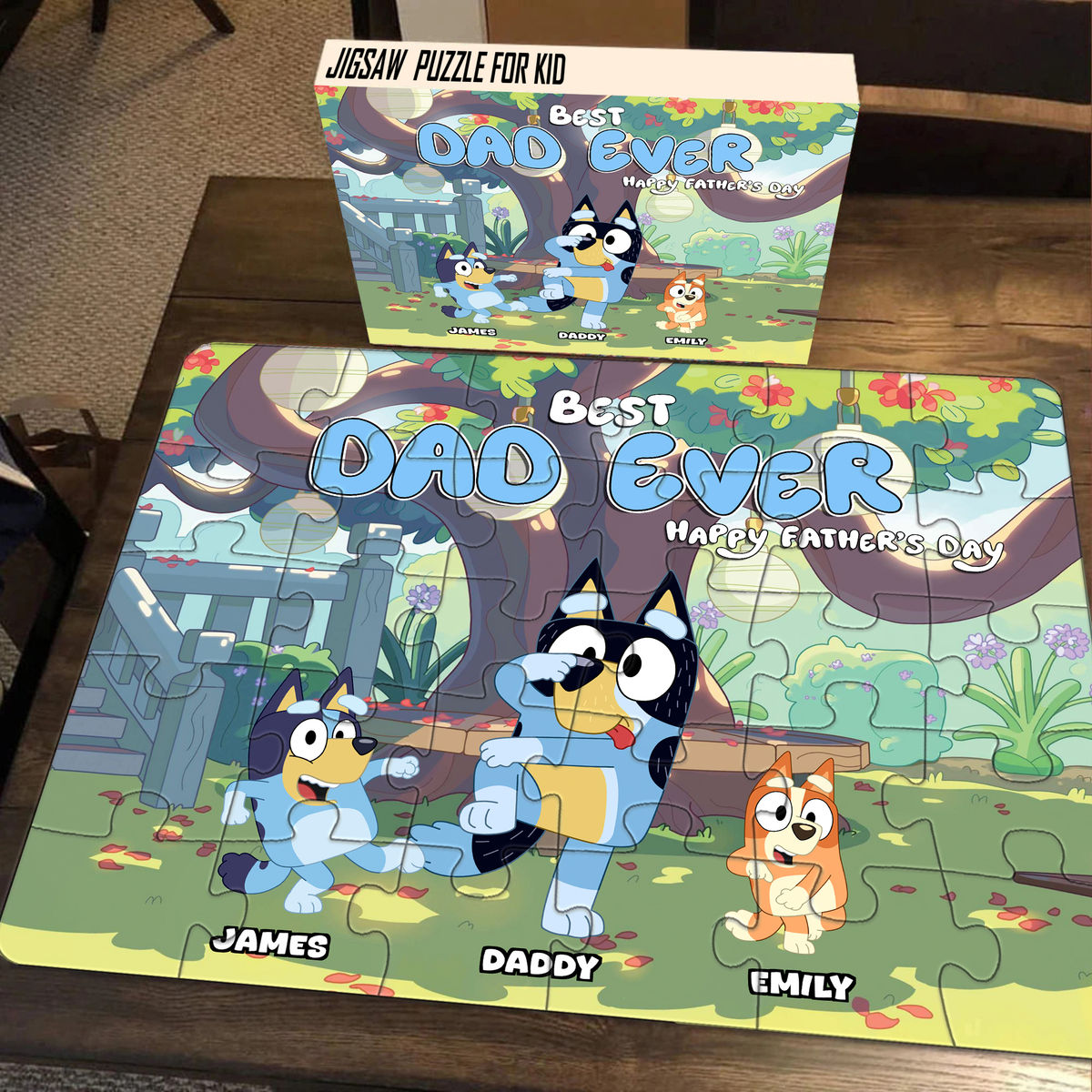 Father's Day Gifts - Best Dad Ever - Happy Father's Day (45908) - Personalized Puzzle