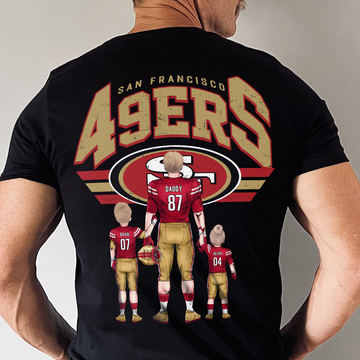 Personalized Tshirt - Best Dad Ever - Happy Father's Day - NFL Limited Edition Gift - Personalized Shirt_2