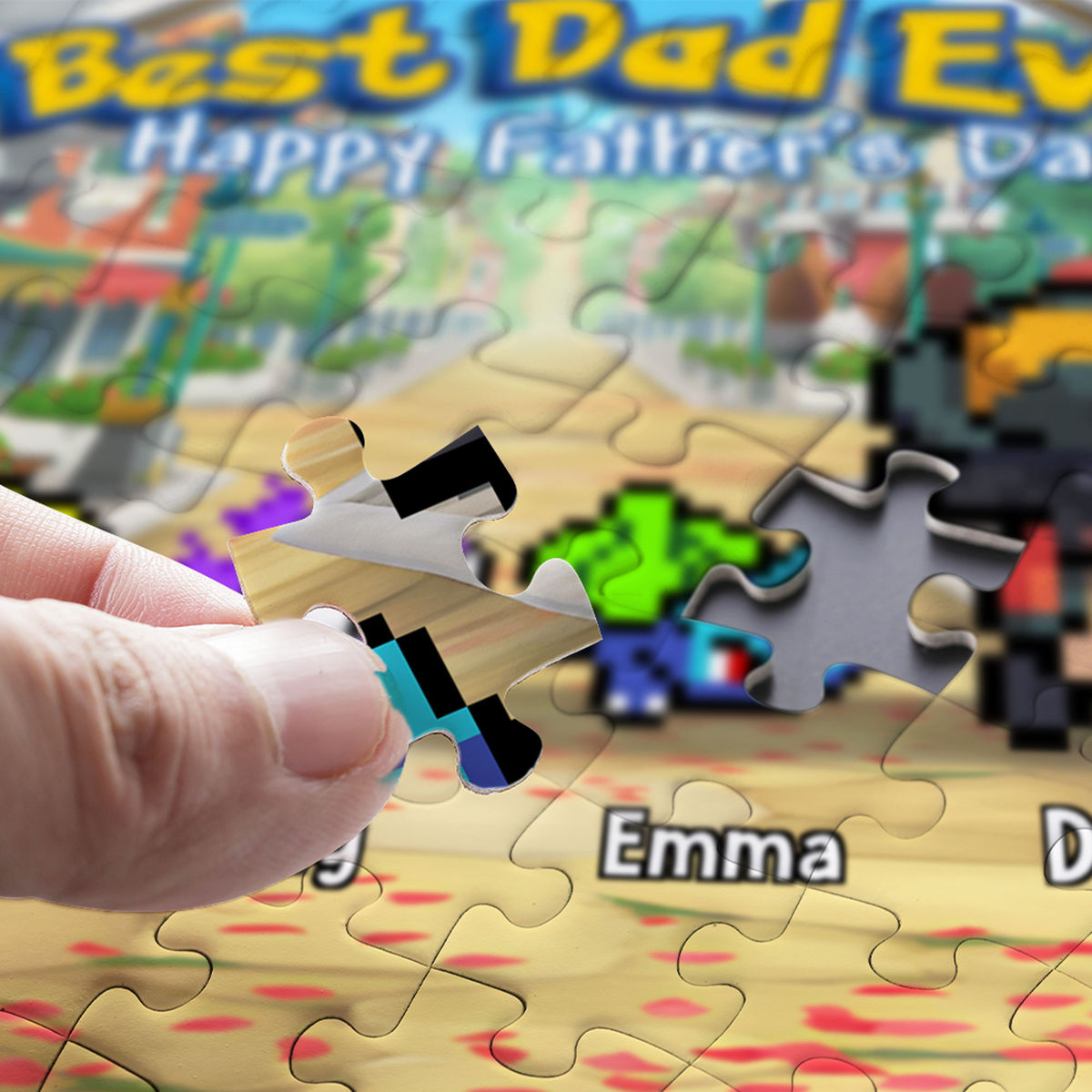 Pokémon Jigsaw Puzzles - Best Dad Ever - PokeDad - Happy Father's Day - Gift For Dad - Gift For Father's Day 2025 - Personalized Puzzle_4