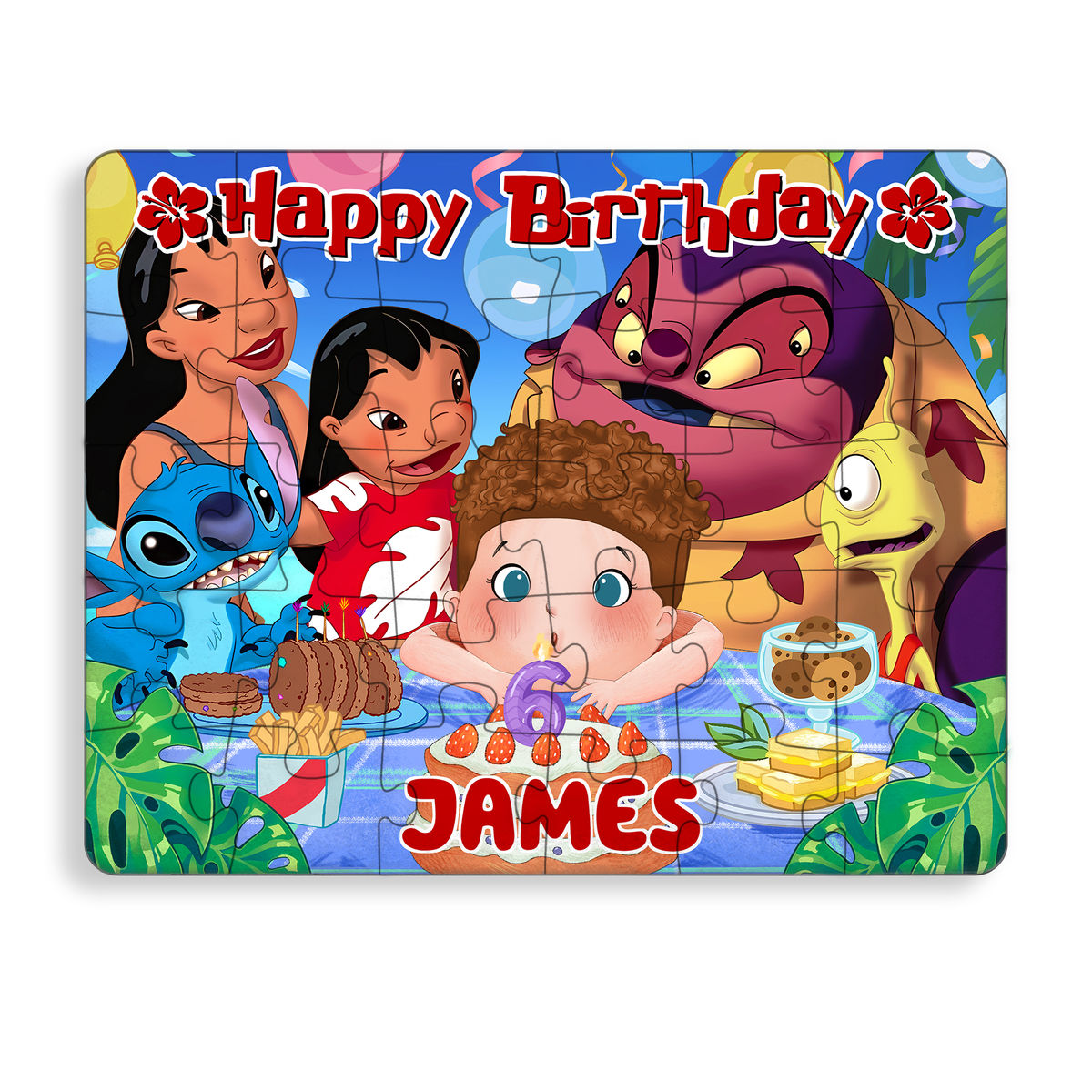 Jigsaw Puzzle Personalized - Lilo & Stitch Happy Birthday Kid Puzzle | Birthday Gift for Kids - Trendy 2025 - Personalized Puzzle_1
