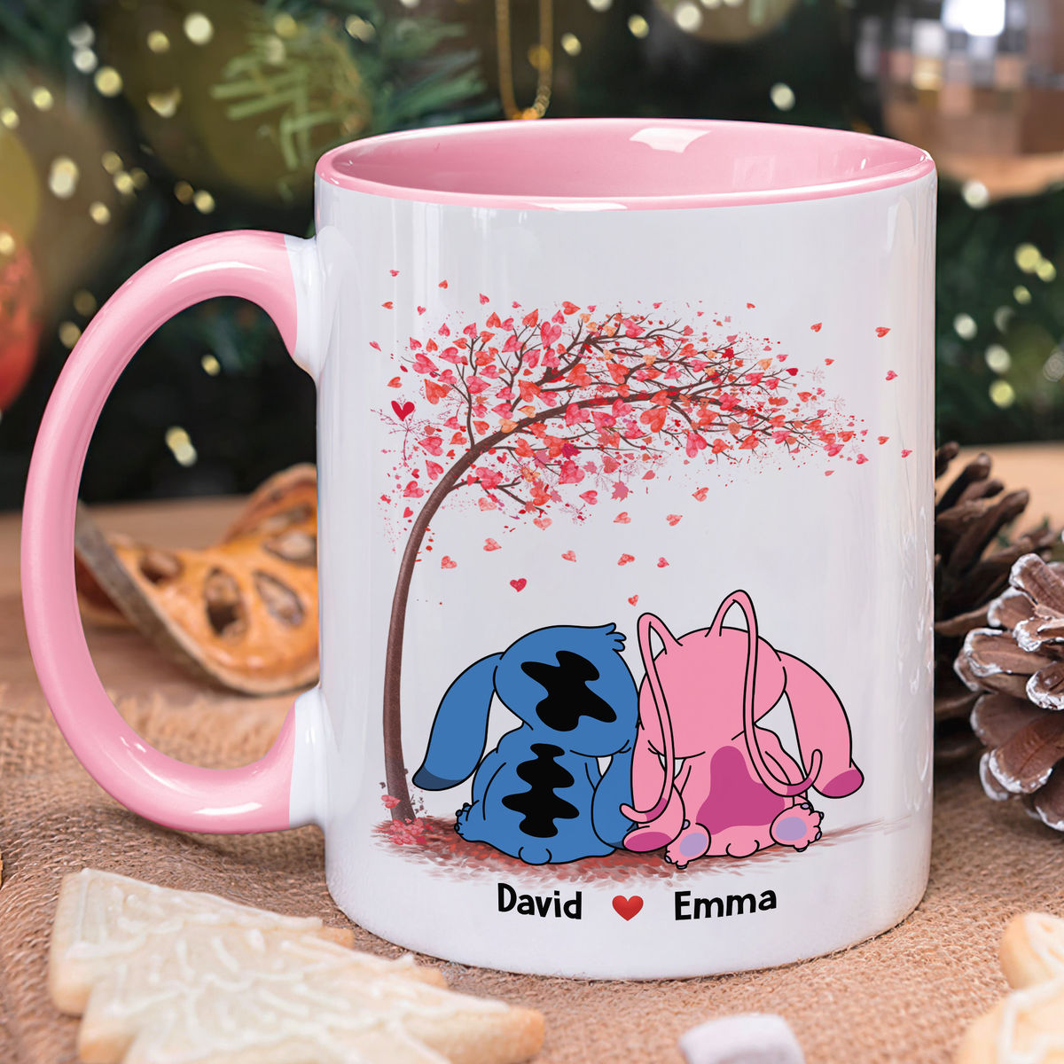 Personalized Mug - I'm Your no Returns or Refunds - Stitch and Angel Gift - Personalized gift - Best Gift For Couple - Personalized Mug_1