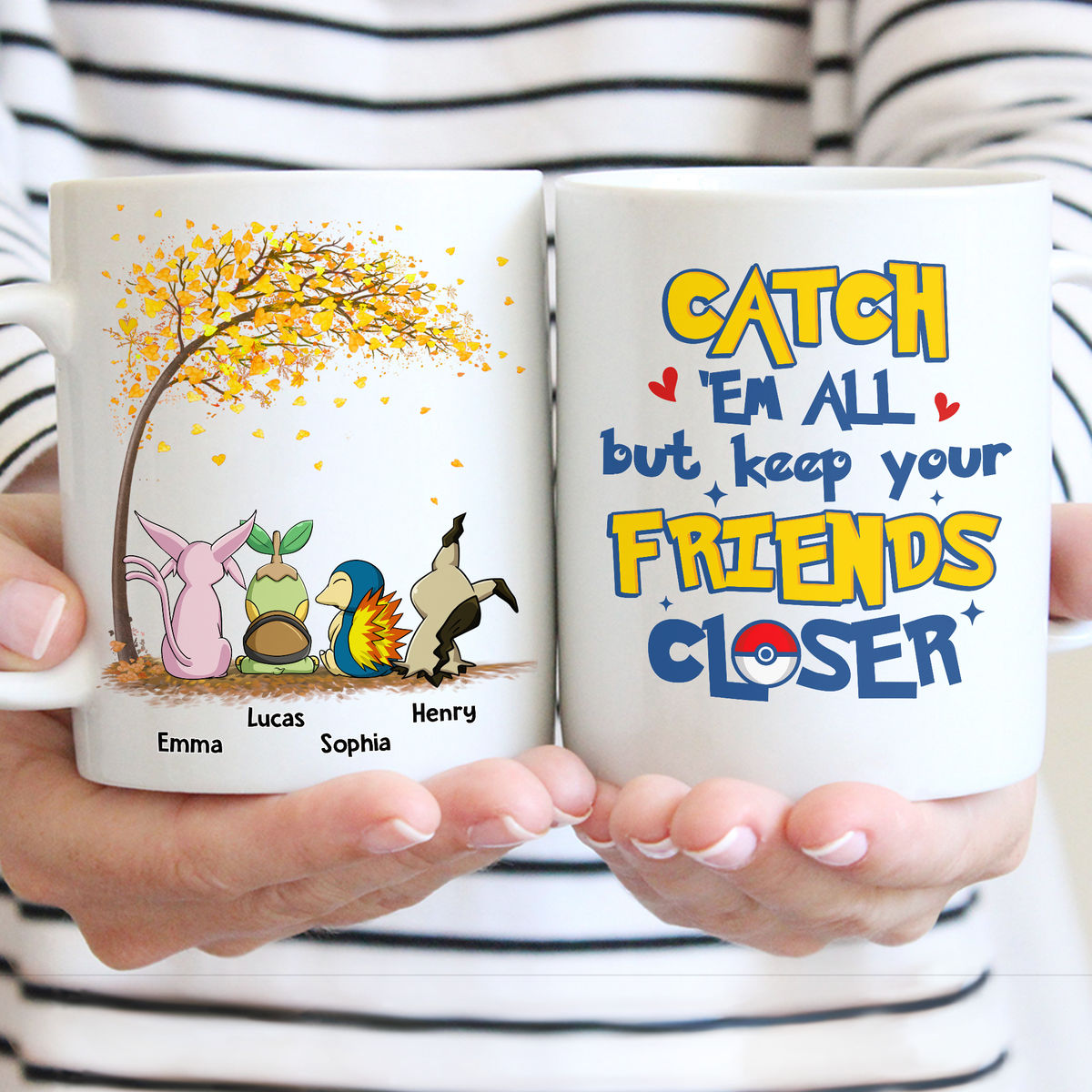 Custom Mug - We Choose You - Pokemon gift for besties, friends, family, brothers and sisters - Personalized Mug_3