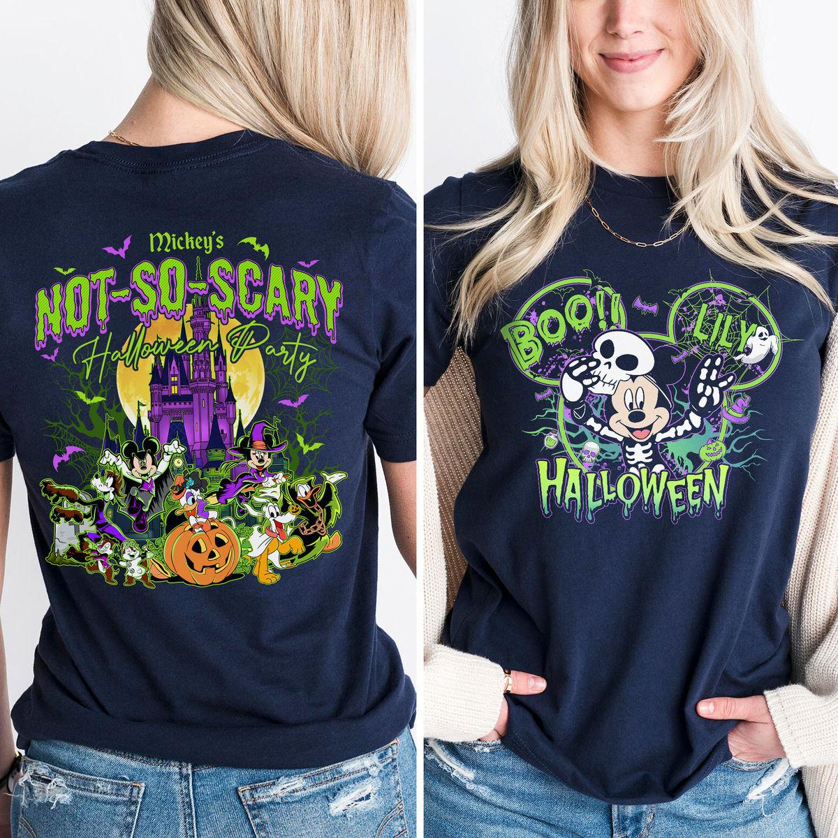 Custom Shirt - Not So Scary Halloween Party 2025 - Disney Family Halloween Shirts - Disney Halloween Shirt - Personalized Shirt