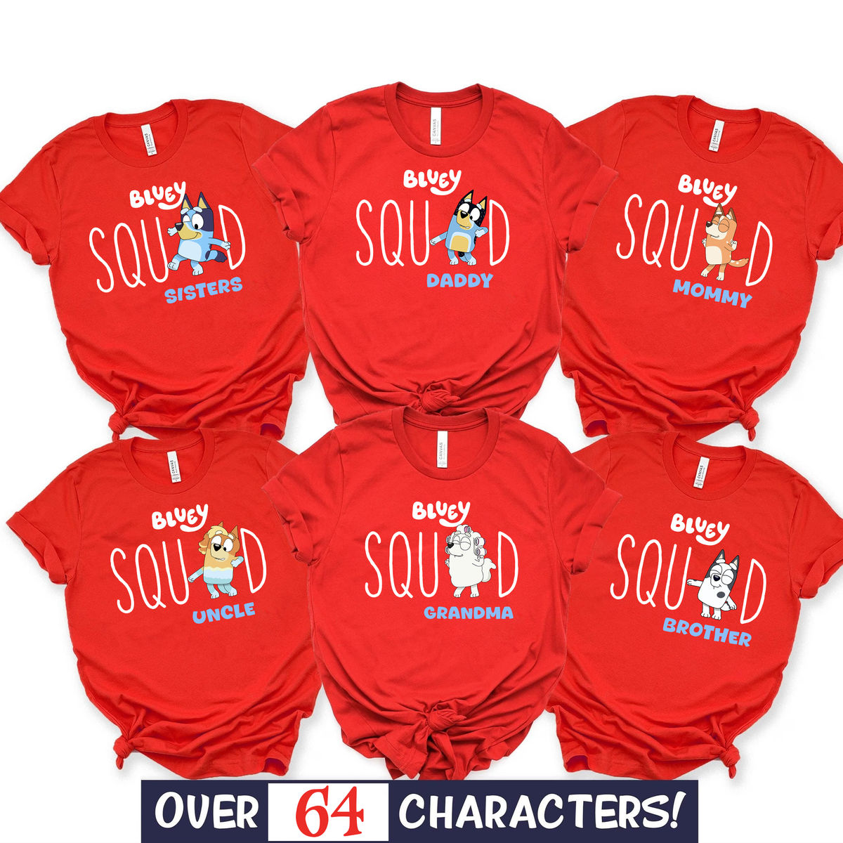 Personalized Tshirt - Bluey Family Shirts, Blueyworld Shirts Family, Custom Bluey Characters Family Shirts, Personalized - Personalized Shirt - Personalized Shirt_6