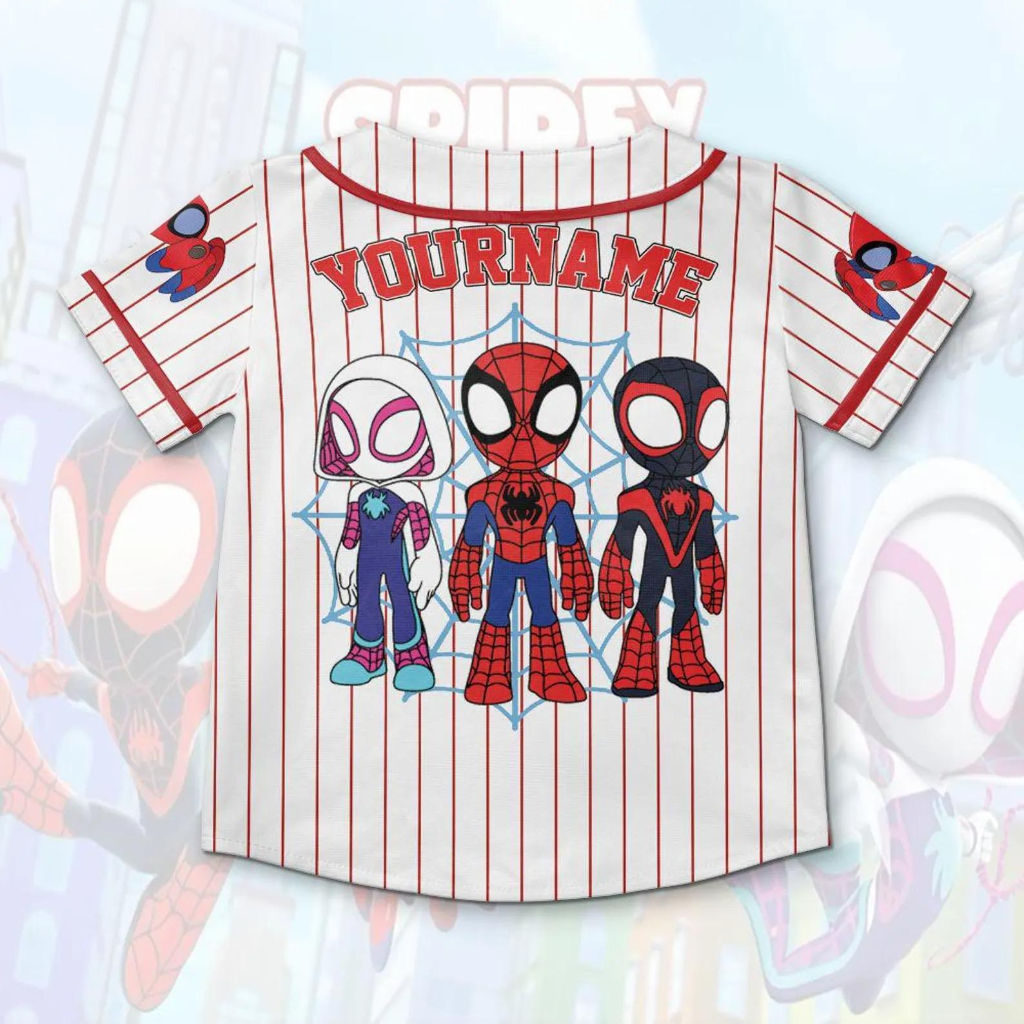 Personalized Set - Personalized Spidey and His Amazing Friends Baseball Jersey - Superhero Spidey Family Shirts (v2)_2