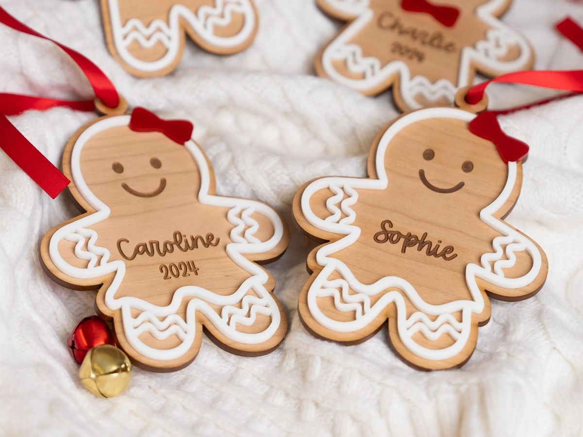 Personalized Set - Cute Gingerbread Christmas Ornament - Christmas Gifts - Personalized Gingerbread Family Christmas Ornament_4
