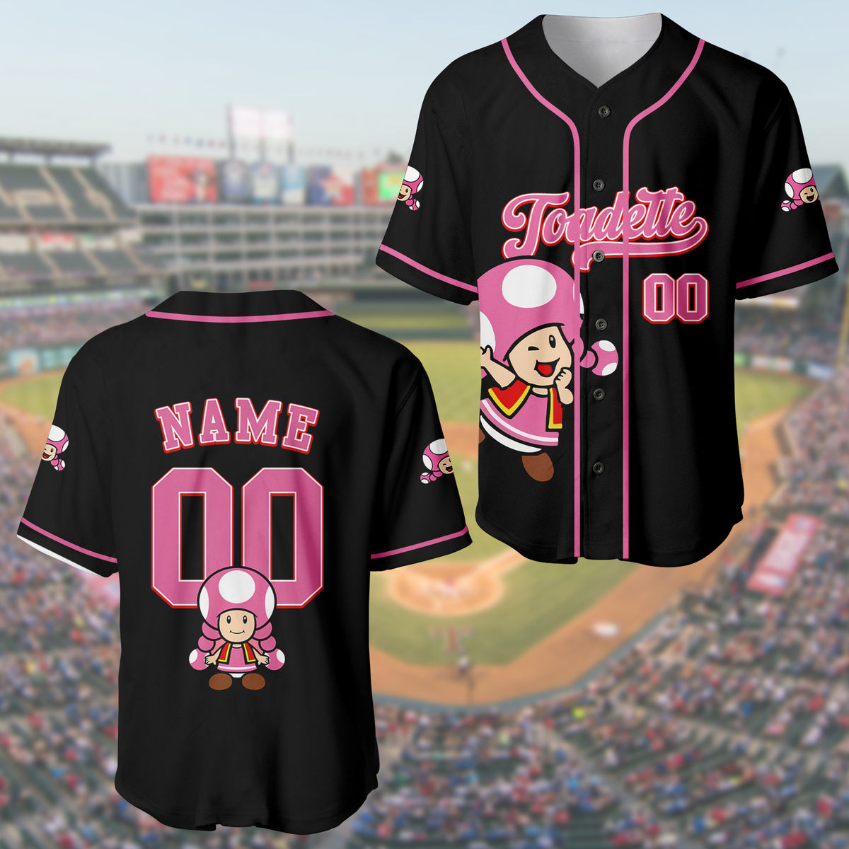 Personalized Set - Personalized Super Mario Baseball Jersey - Mario Family Shirts, Princess Peach Jersey, Jersey for Kids, Youth & Adults, Mario Birthday Gift (AB)_13