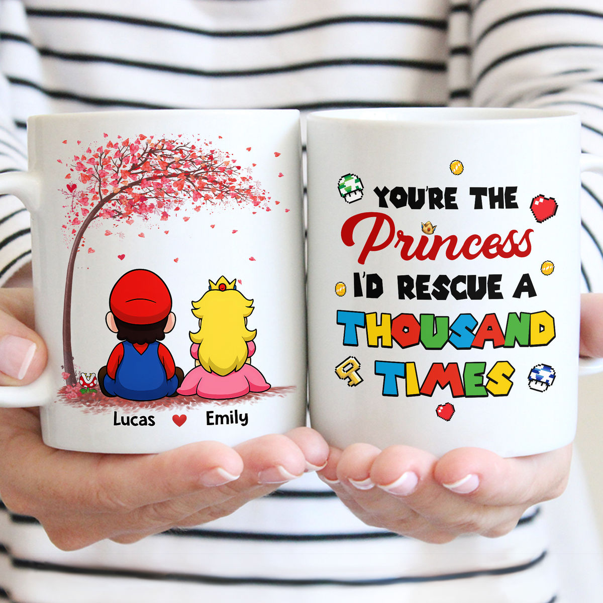 Personalized Mug - You’re the princess I’d rescue a thousand times - Super Mario Gift - Gift for Couple - Personalized Mug