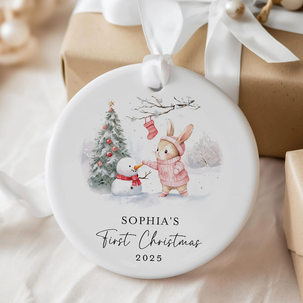 Personalized Set - Personalized Baby’s First Christmas Ornament - Custom Newborn Keepsake Gift, Baby Boy or Girl Gift, Baby Girl Ornament_2