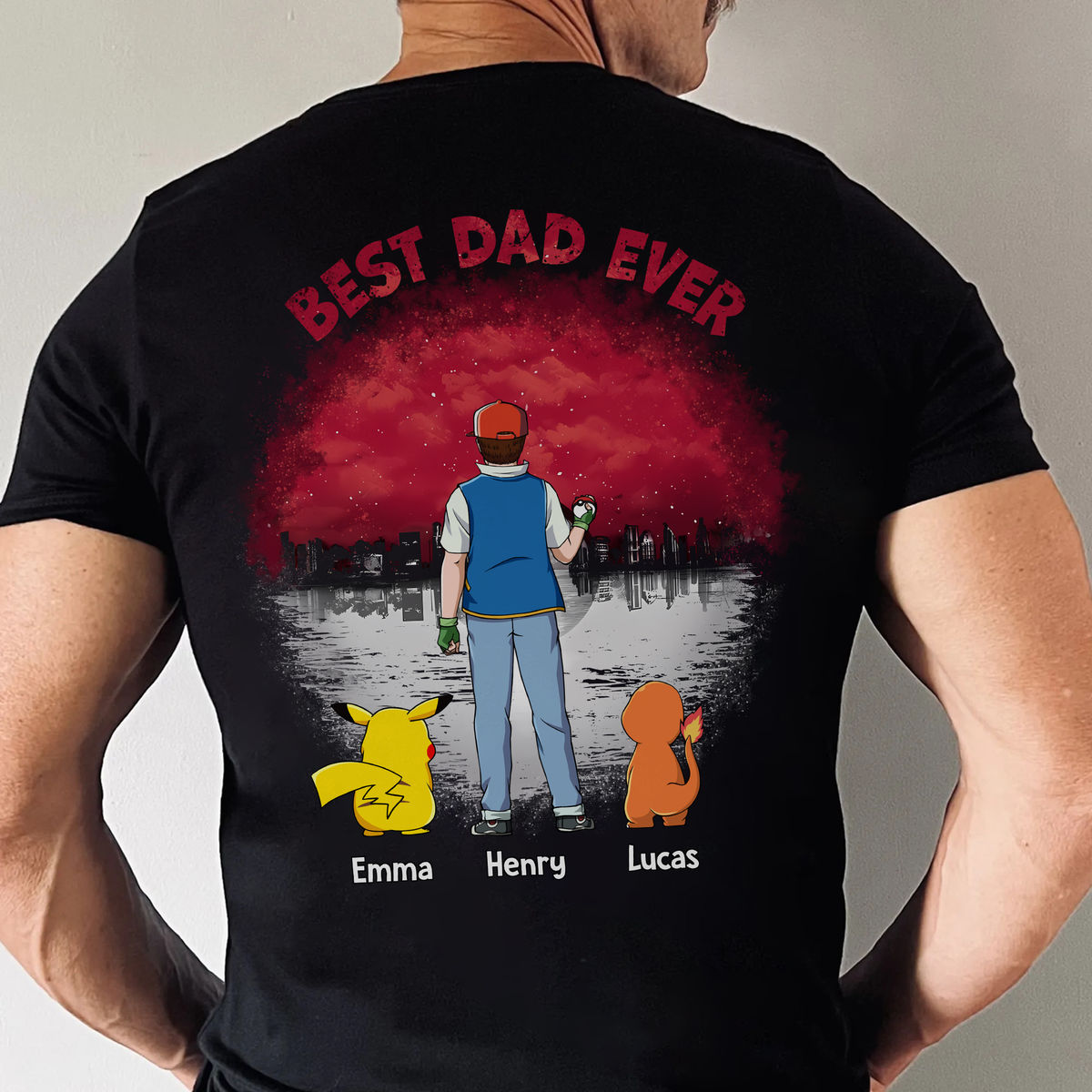 Personalized Shirt - Pokemon Gift - Best Dad Ever - Gift for Father's Day 2026 - Personalized Shirt_2