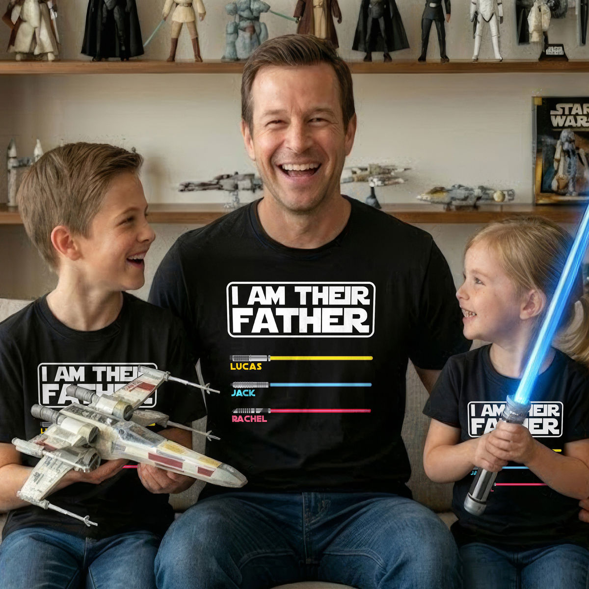 Custom Shirt - Best Dad In The Galaxy - Star War - I'm Their Father - Gift for Dad - Happy Father's Day 2026 - Personalized Shirt_2