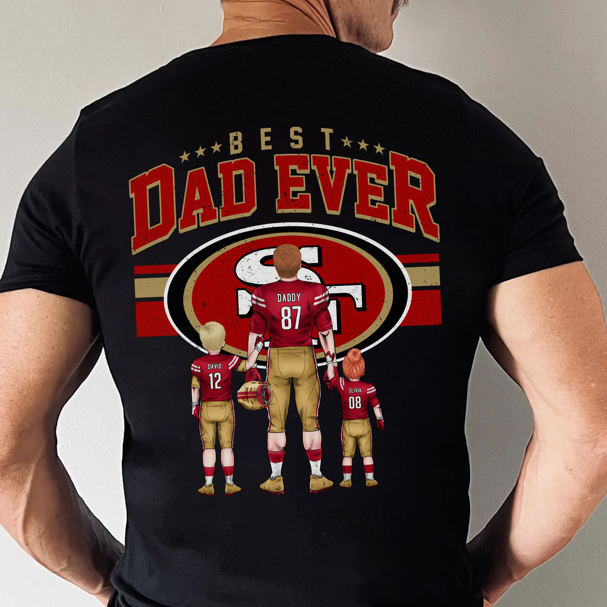 Personalized Shirt - NFL Team - Best Dad Ever - Gift for Father's Day - Personalized Shirt_2