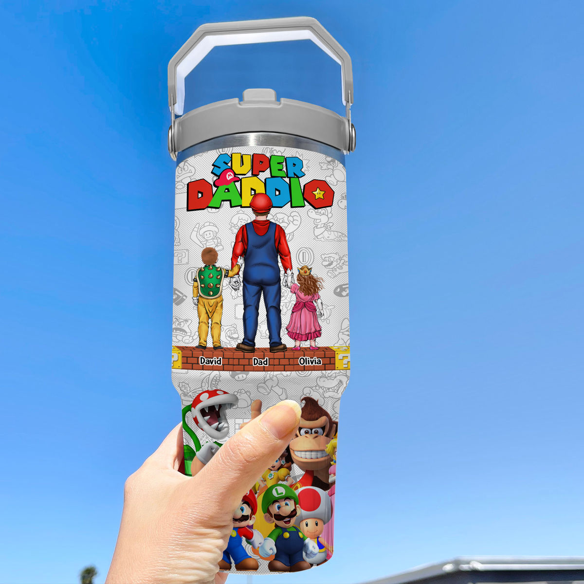 Tumbler Cup - Super Daddio - Best Dad Ever - Happy Father's Day - Personalized Tumbler_1