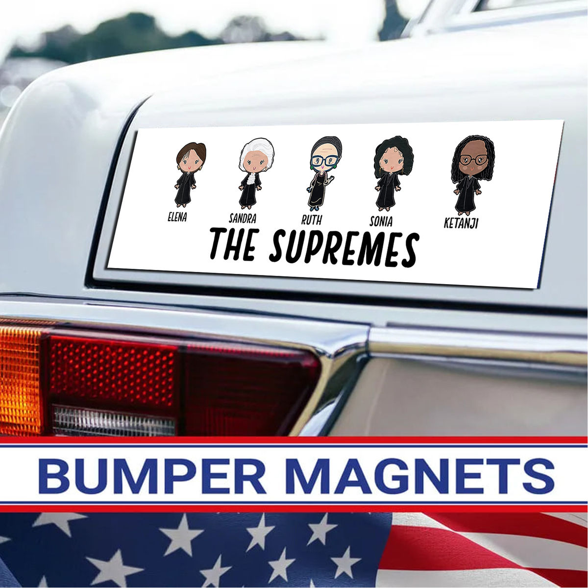 Bumper Car Magnets - Support for Her - Car Magnet - Social Justice Activist Gift v3 - Personalized Bumper Magnets_5