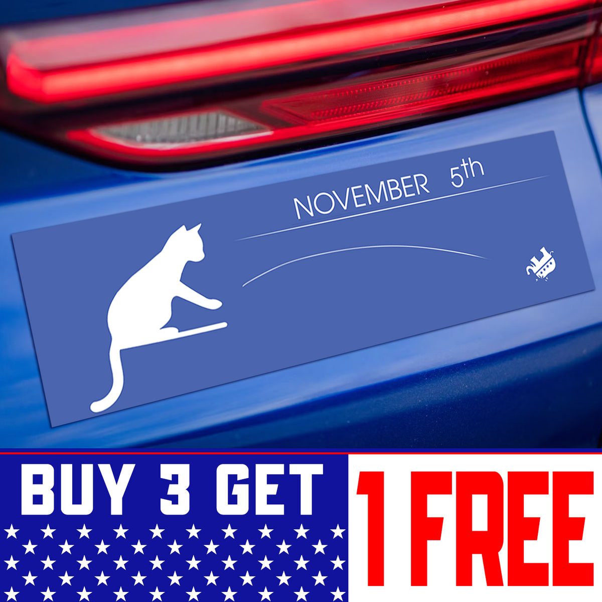 Bumper Car Magnets - Cat Lady For Her - Bumper Magnet Sign - Social Justice Activist Gift - Vote Blue 2024 Presidential Election - Buy 3 Get 1 Free (44160) - Personalized Magnet_2