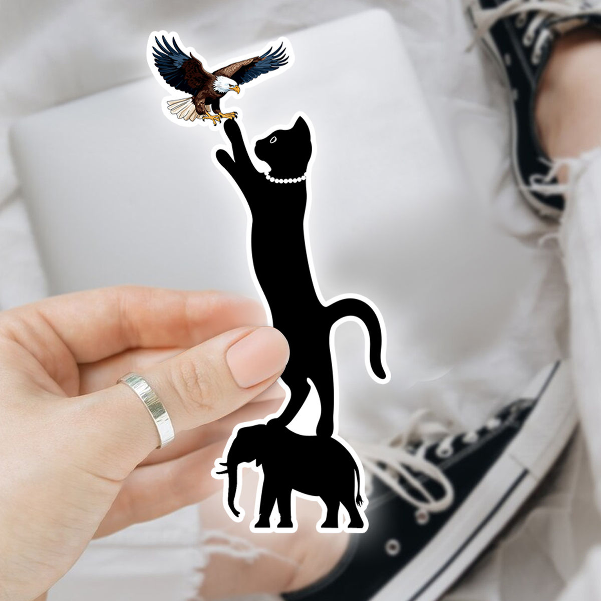 Limited Edition - Perfect Sticker for Childless Cat Lady | Support for Her | Vinyl Sticker | Waterproof | Premium Sticker | Best Seller 2024 | New - Personalized Sticker_3