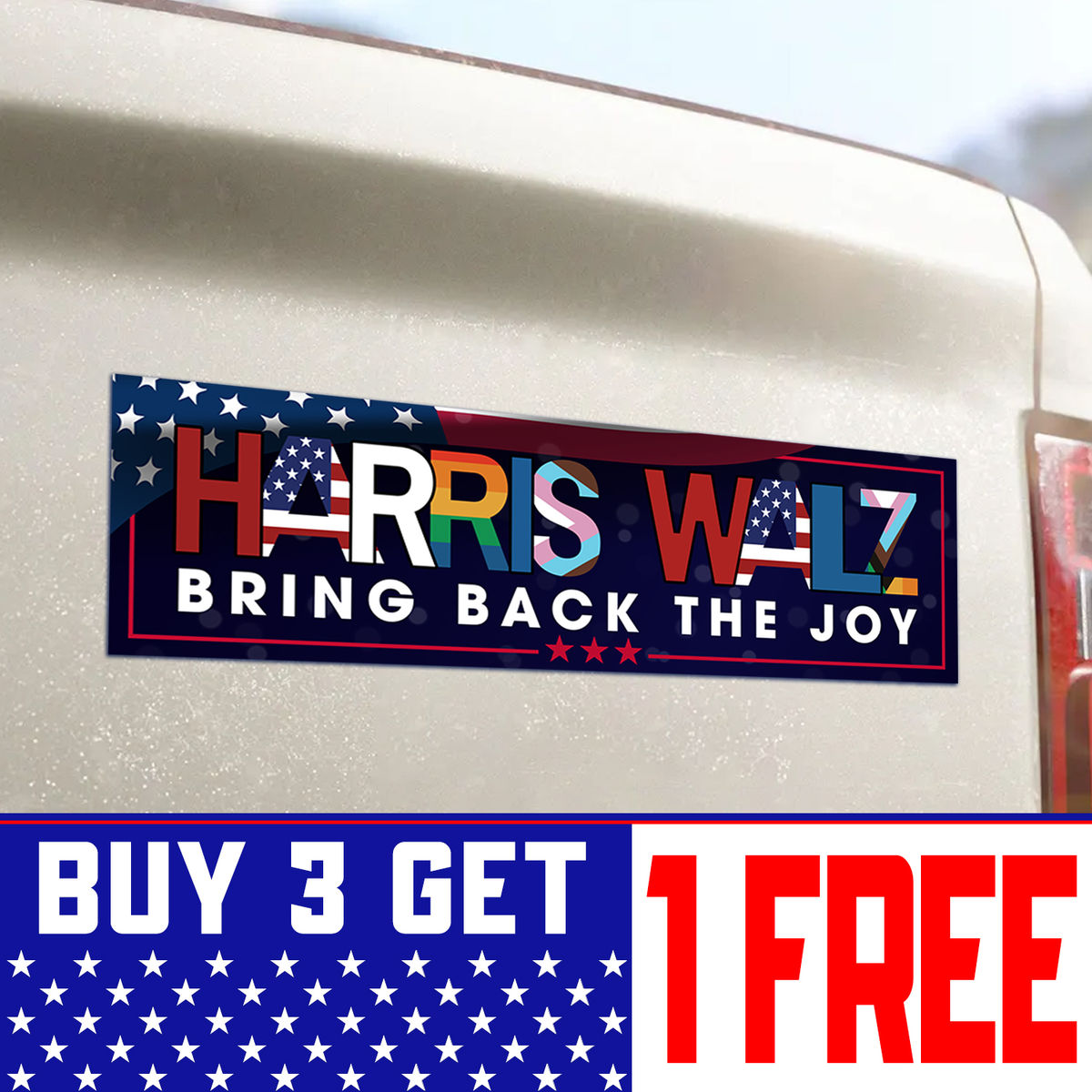 Bumper Car Magnets - We're Not Going Back - Bumper Magnet Sign - Vote Blue 2024 Presidential Election - Buy 3 Get 1 Free (44160) - Personalized Magnet_3