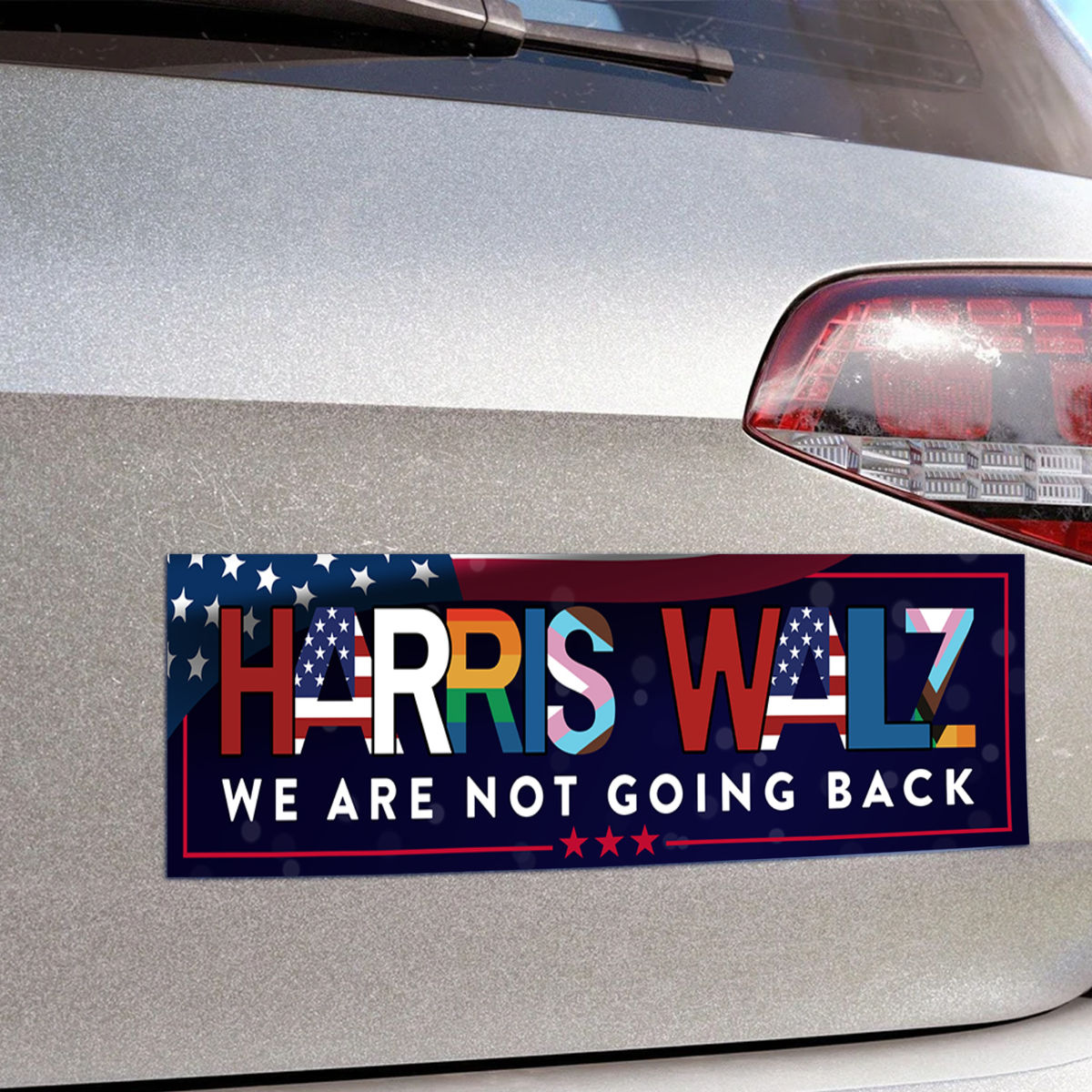 Bumper Car Magnets - We're Not Going Back - Bumper Magnet Sign - Vote Blue 2024 Presidential Election - Buy 3 Get 1 Free (44160) - Personalized Magnet_2