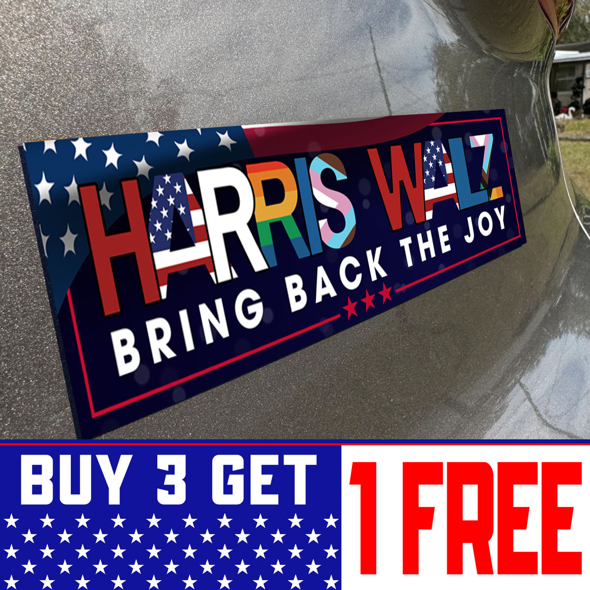 Bumper Car Magnets - We're Not Going Back - Bumper Magnet Sign - Vote Blue 2024 Presidential Election - Buy 3 Get 1 Free (44160) - Personalized Magnet_5