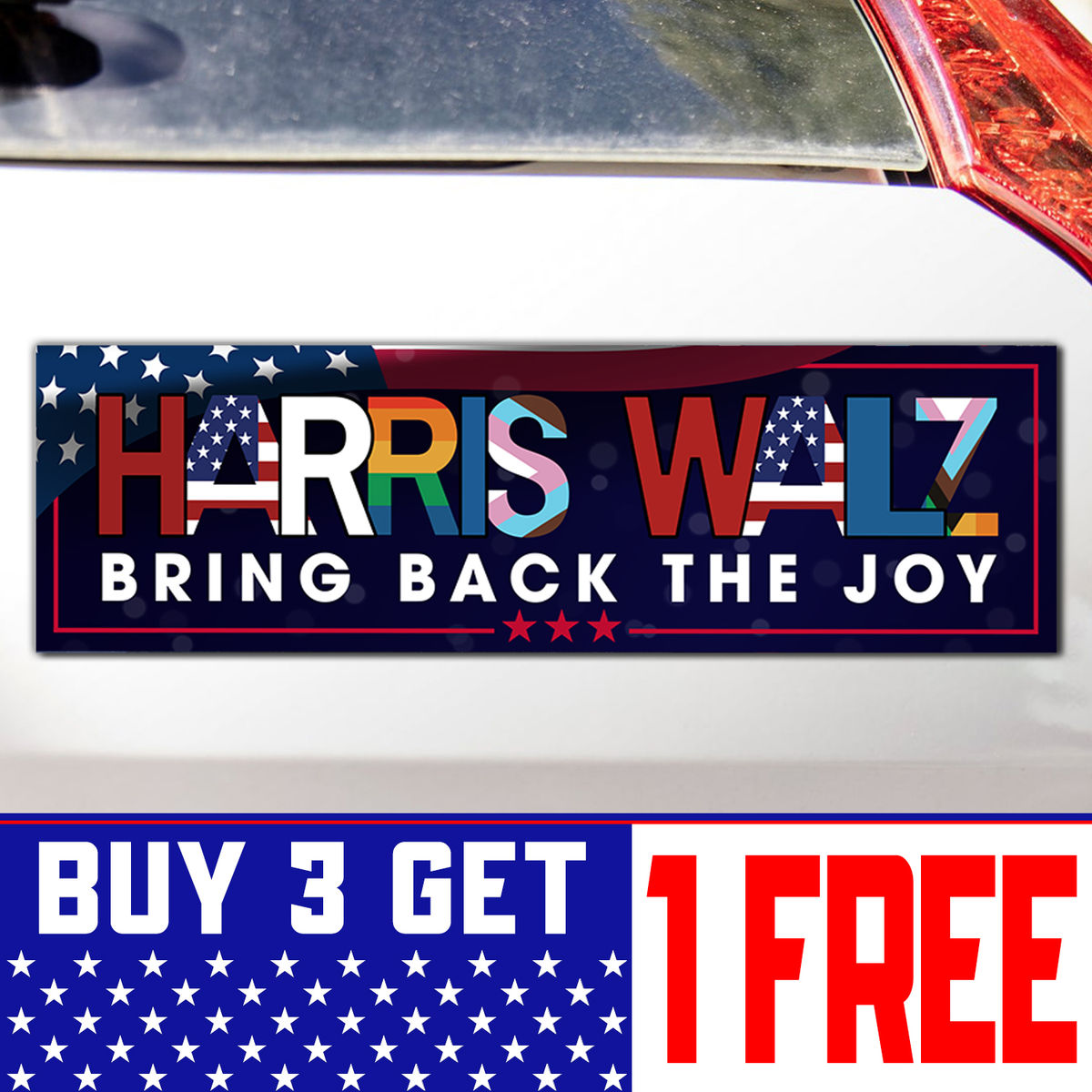 Bumper Car Magnets - We're Not Going Back - Bumper Magnet Sign - Vote Blue 2024 Presidential Election - Buy 3 Get 1 Free (44160) - Personalized Magnet_4