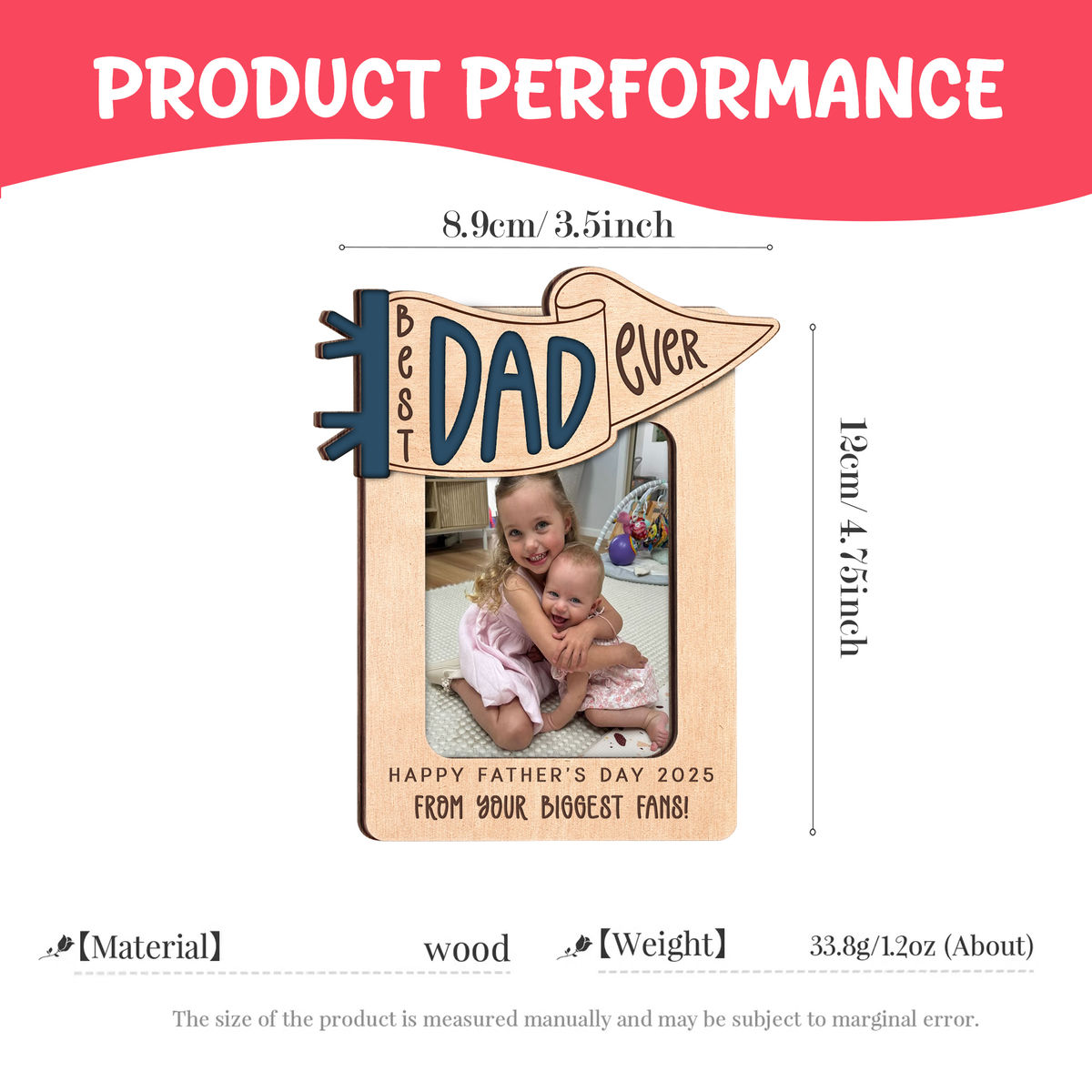 Photo Car Visor Clip - Best Dad Ever - Father's Day gift, Personalized Photo Car Decoration, Polaroid Photo for Car, Gifts for dad, Presents for fathers, Gifts for your father, Gift items for dad, Gift for him, Gift for Grandpa, Drive Safe - Personalized Photo Car Visor Clip Custom Photo_4