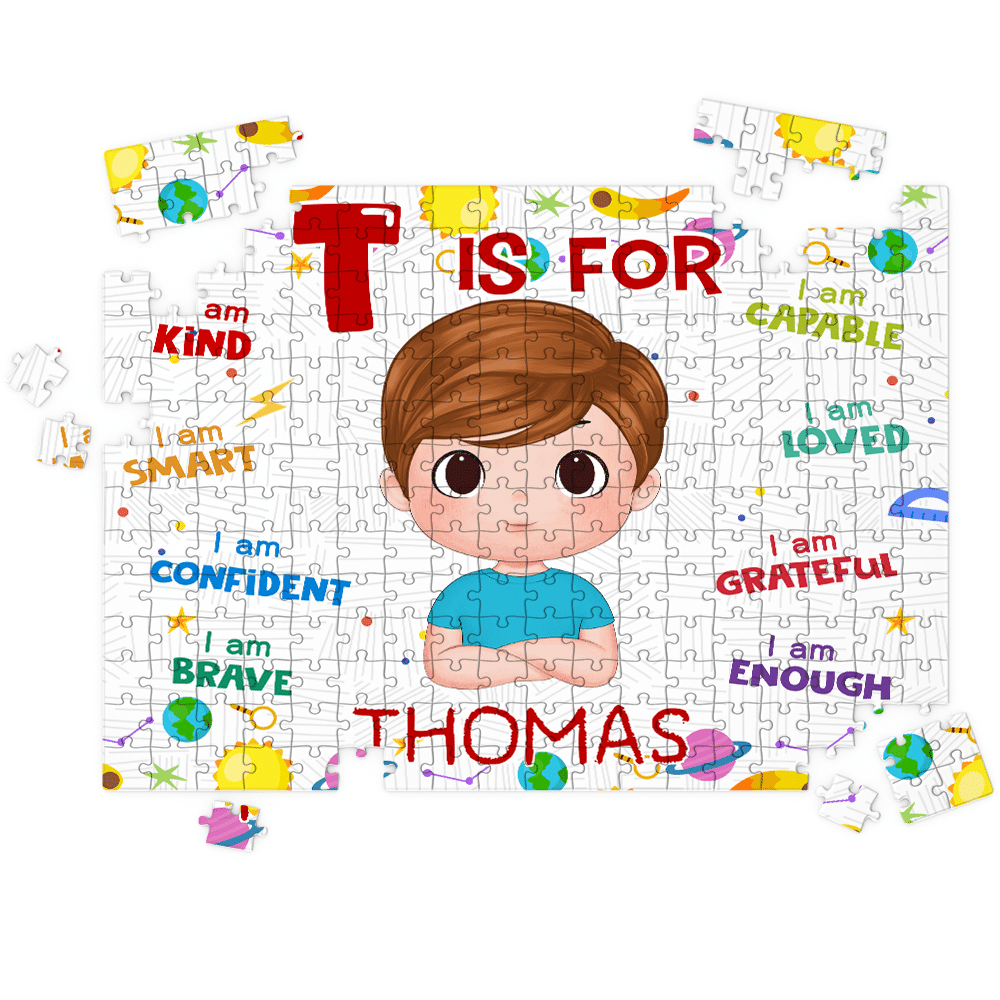 Personalized Set - Jigsaw Puzzle Personalized - SET - HAPPY BIRTHDAY | Gift For Grandkid - Gift for Kids - Trendy 2024_2