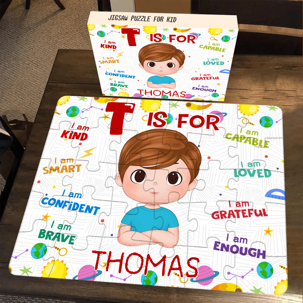Personalized Set - Jigsaw Puzzle Personalized - SET - HAPPY BIRTHDAY | Gift For Grandkid - Gift for Kids - Trendy 2024