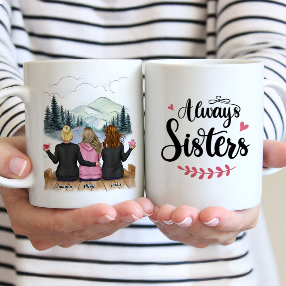 Casual Style - Always Sisters - Personalized Mug