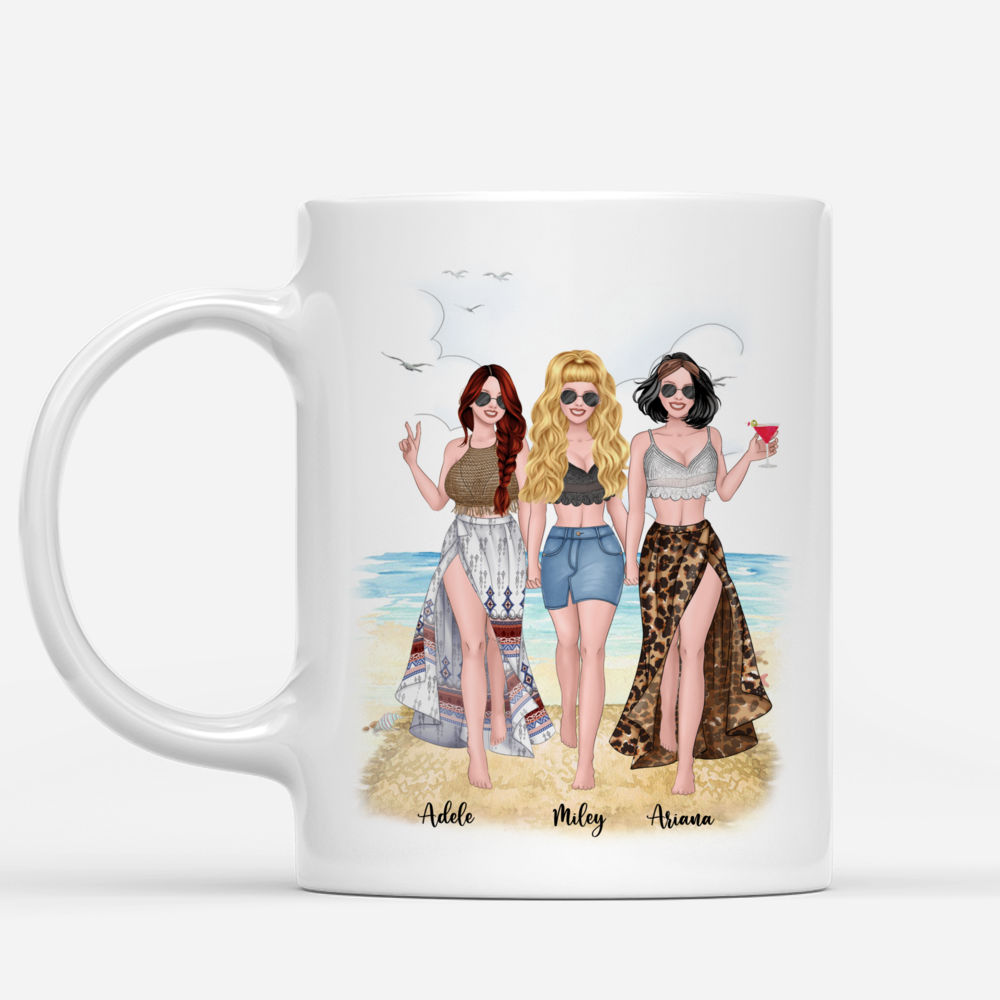 Personalized Mug - Up to 5 Women - Because Of You I Laugh A Little Harder Cry A Little Less And Smile A Lot More (Summer)_1