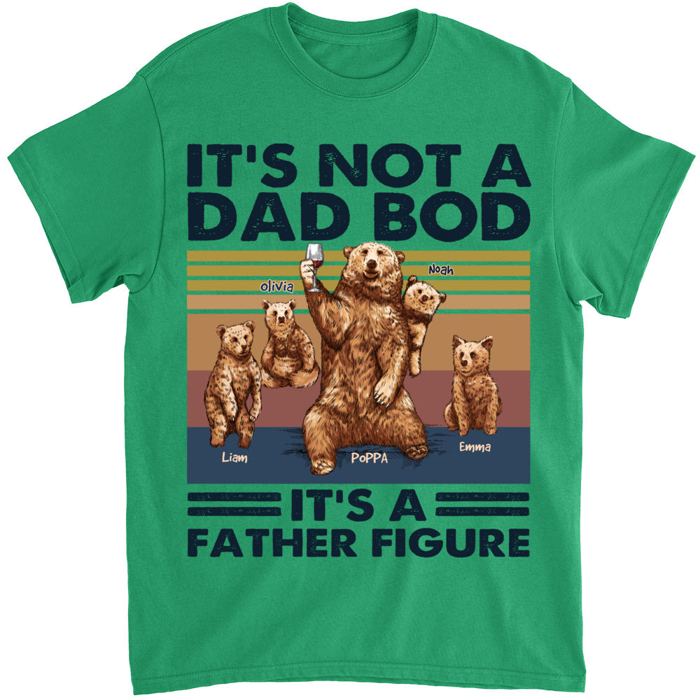 Family - It's Not A Dad Bod It's A Father Figure - Black | Personalized T-shirt_2