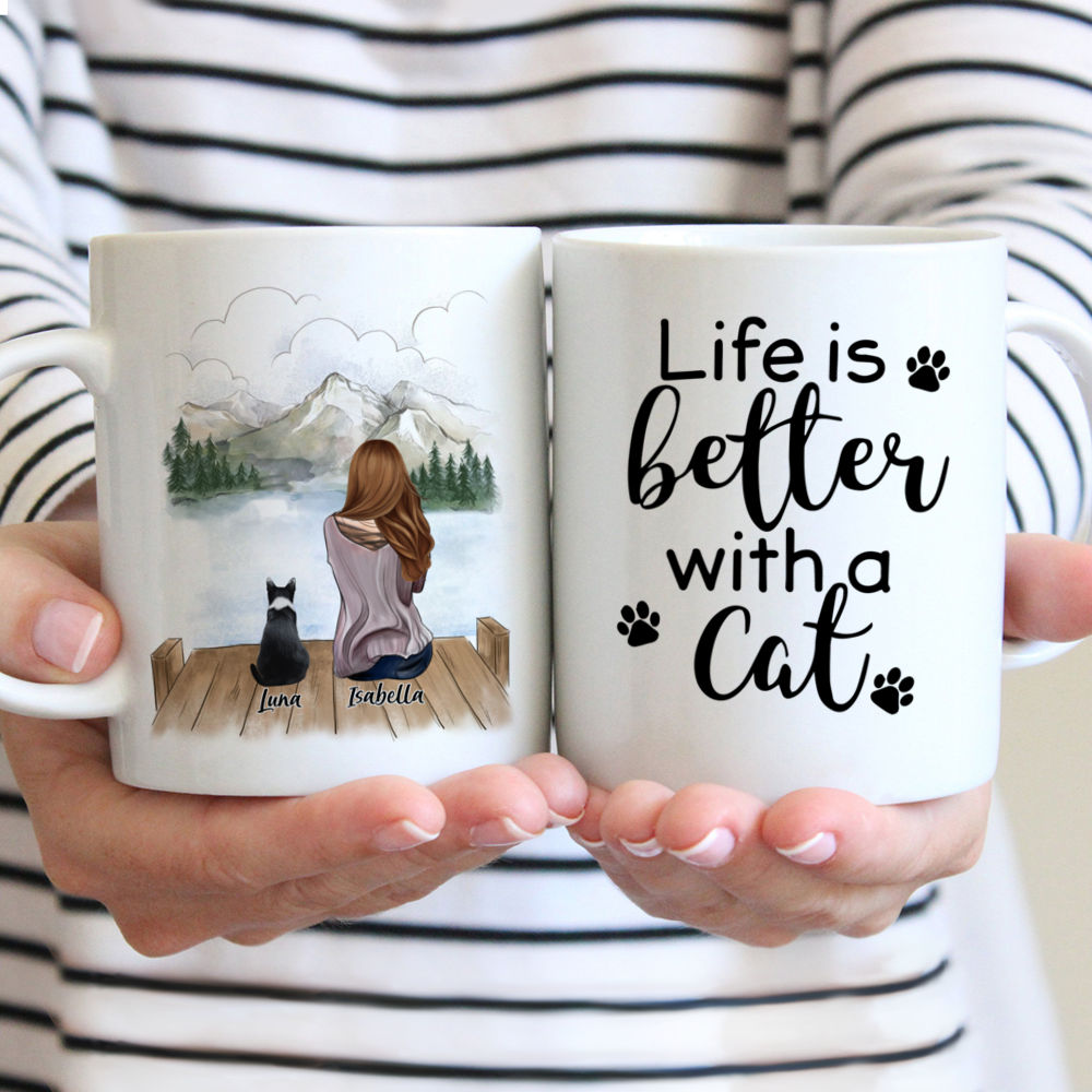 Girl and Cats - Life is better with cats