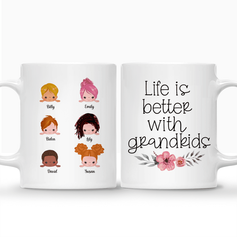 Personalized Mug - Up to 9 Kids - Life Is Better With Grandkids (New)_3