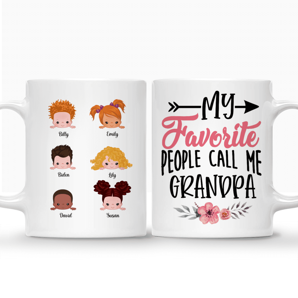 Personalized Mug - Up to 9 Kids - My favorite people call me Grandpa (New)_3