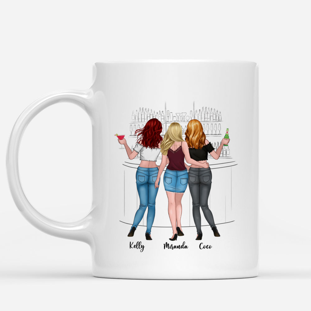 Personalized Mug - Up to 6 Girls - I Would Fight A Bear For You, not a grizzly or a brown bear or a panda, but maybe a care bear, i'd fight one of those sonsabitches for you (Black_new)_1