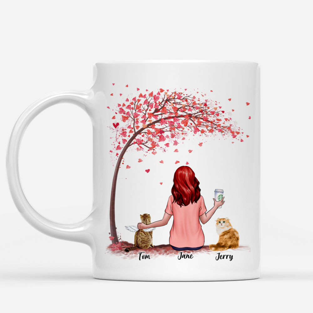 Up to 5 Cats - Cat mother coffee lover - Personalized Mug_1