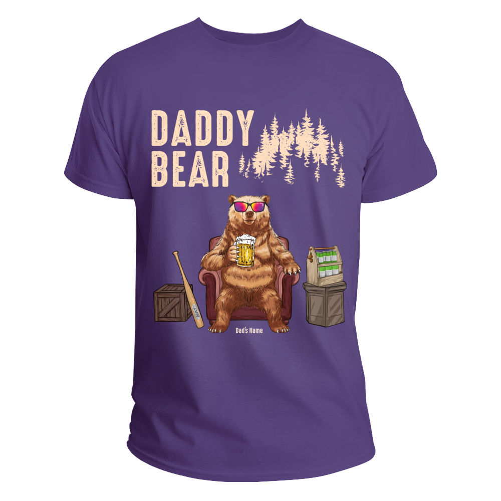 This Papa Bear Belongs To - Personalized Gifts Custom Bear Shirt