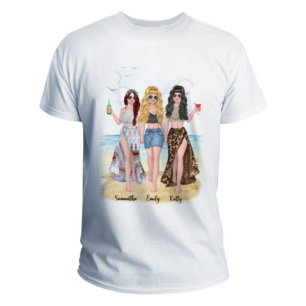 Personalized Shirt - Up to 5 Women - On the beach