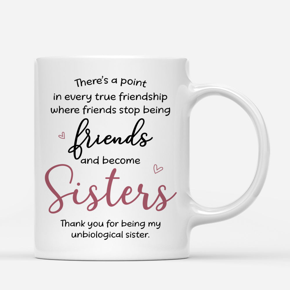 Personalized Mug - 3 Girls - Theres a point in every true friendship where friends stop being friends and become sisters_2