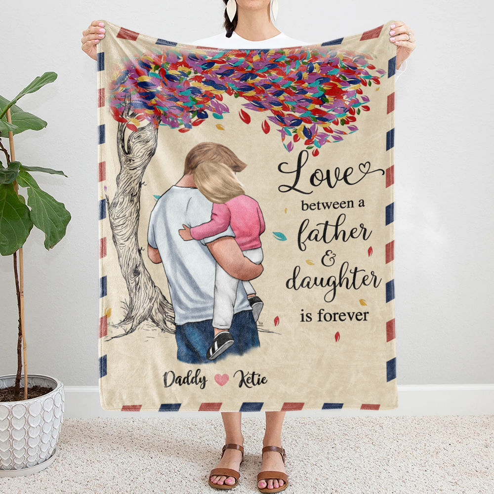 Personalized Blanket - Family - Love between a Father and Daughter is forever._1