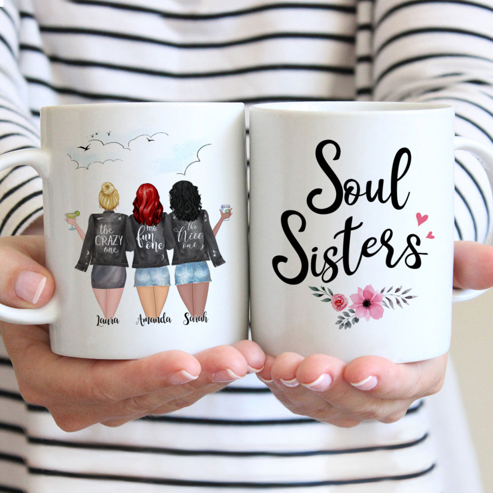 Personalized Mug - 3 Girls - Soul Sisters