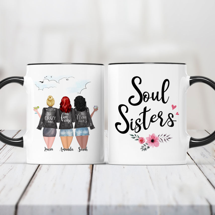 Personalized Friendship Coffee Mug I'm So Lucky To Have You, Custom Best  Friend Mugs With Names, Hairstyles, Special Gifts For Women, BFF, Besties,  Unbiological Sisters Teacup 11oz, 15oz : : Home