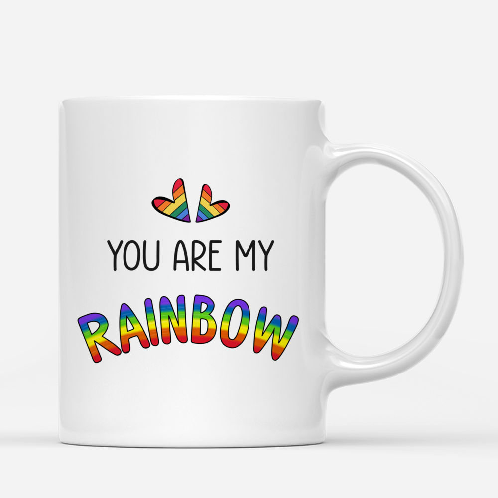 Personalized Mug - LGBT Couple | W - You are my rainbow - Couple Gifts, Couple Mug, Valentine's Day Gifts_2