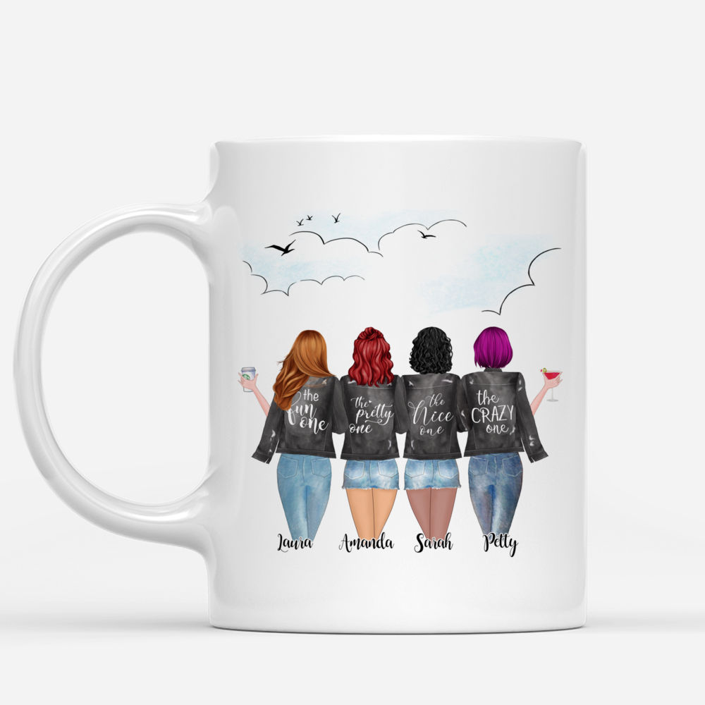 Personalized 4 Girls Mug - Because of You I Laugh, Cry, and Smile | Gossby_1